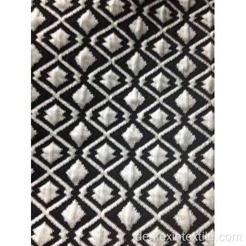 Luftschicht-Jacquard-Stoff in schwarz-weißer Rautenform